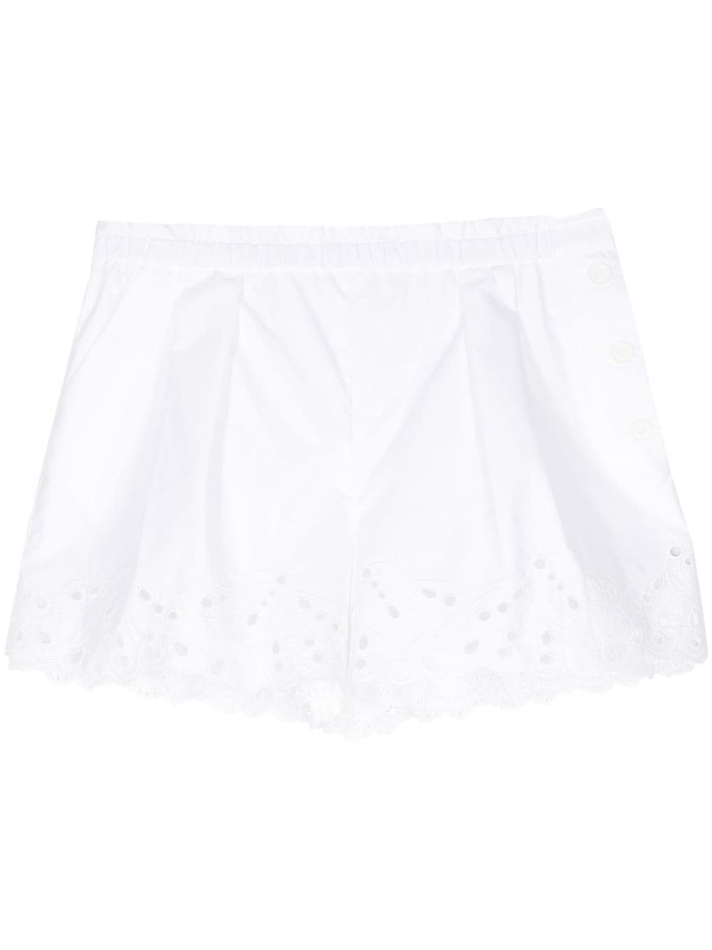 Dice Kayek embroidered cotton shorts - White von Dice Kayek