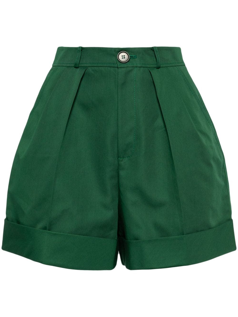 Dice Kayek high-waist wide-leg shorts - Green von Dice Kayek