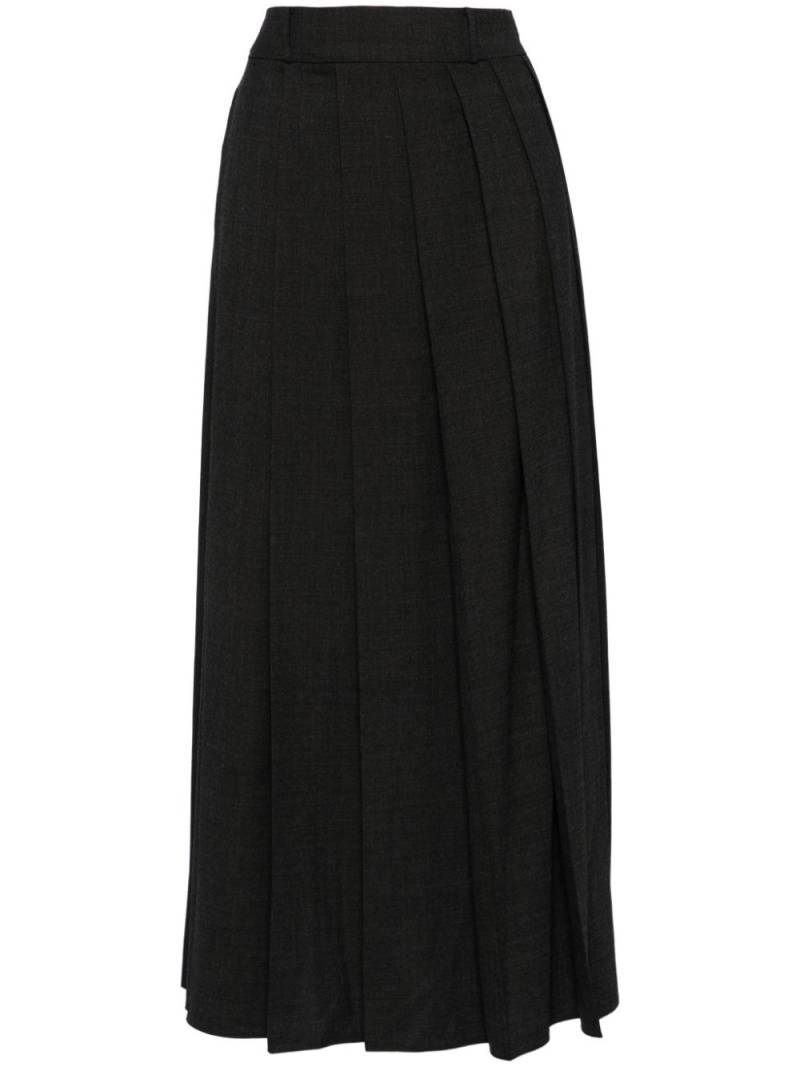 Dice Kayek pleated wool skirt - Grey von Dice Kayek