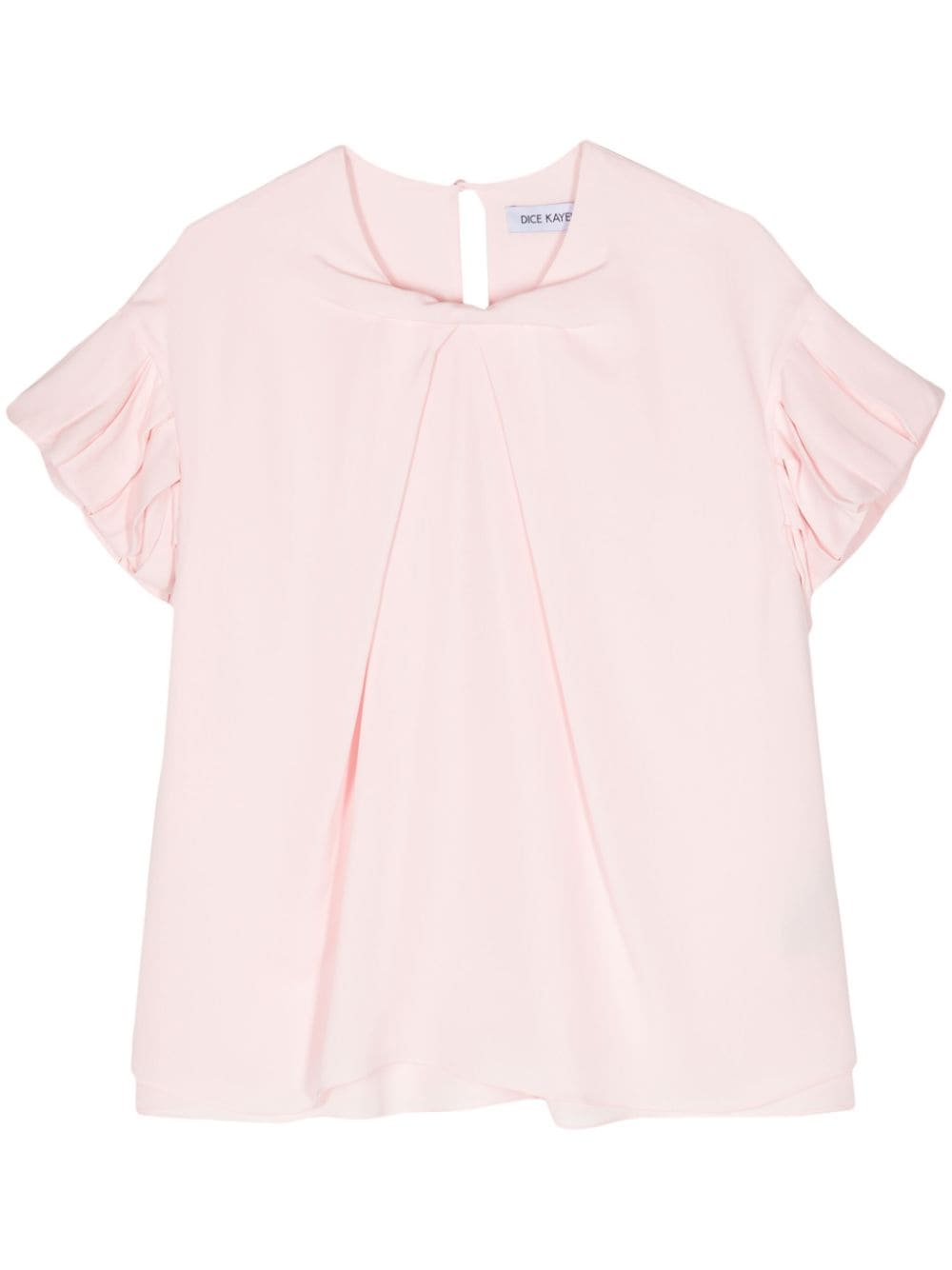 Dice Kayek ruffle-sleeve silk blouse - Pink von Dice Kayek