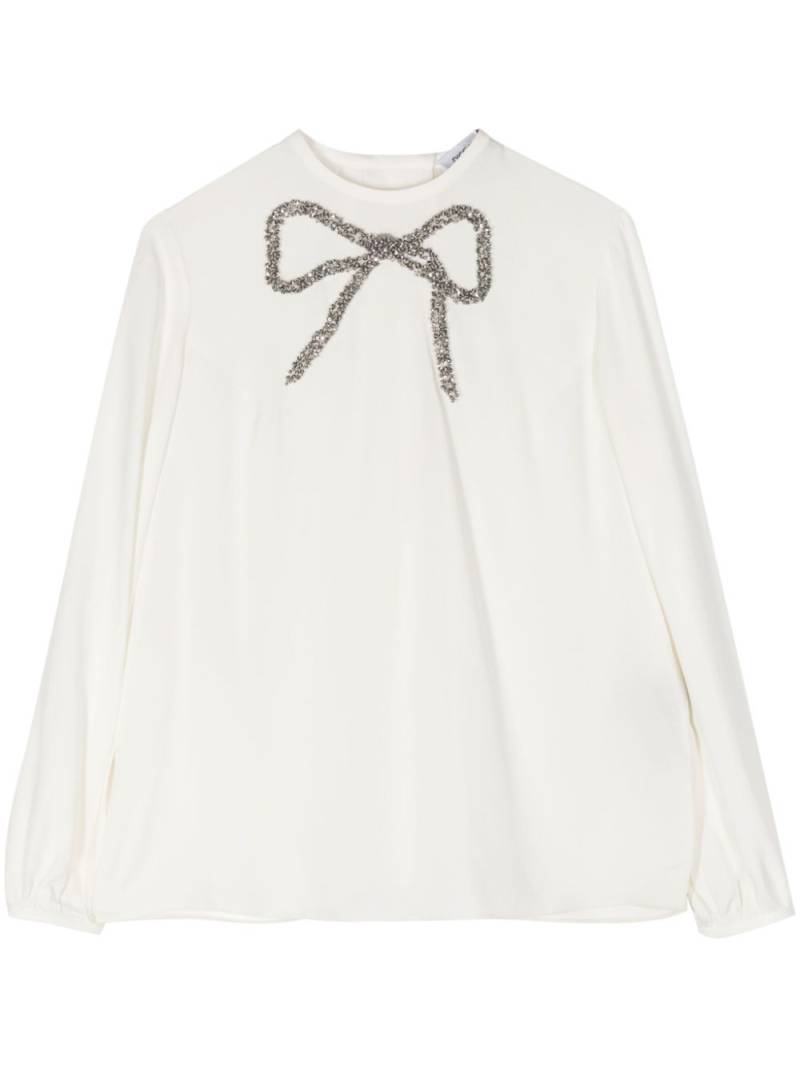 Dice Kayek sequin-embellishment silk shirt - White von Dice Kayek