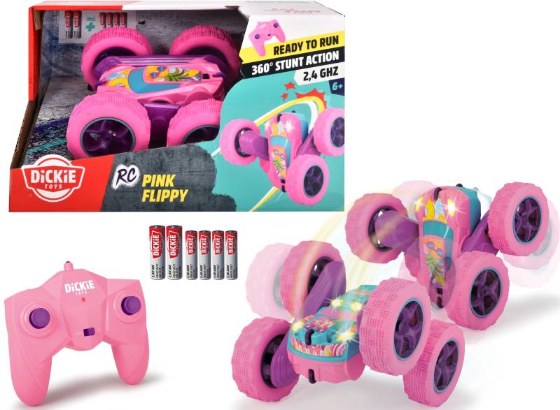 Dickie Toys RC-Monstertruck »Pink Flippy; 2,4 GHz«, mit Licht, Rotations- und Flip-Funktion von Dickie Toys