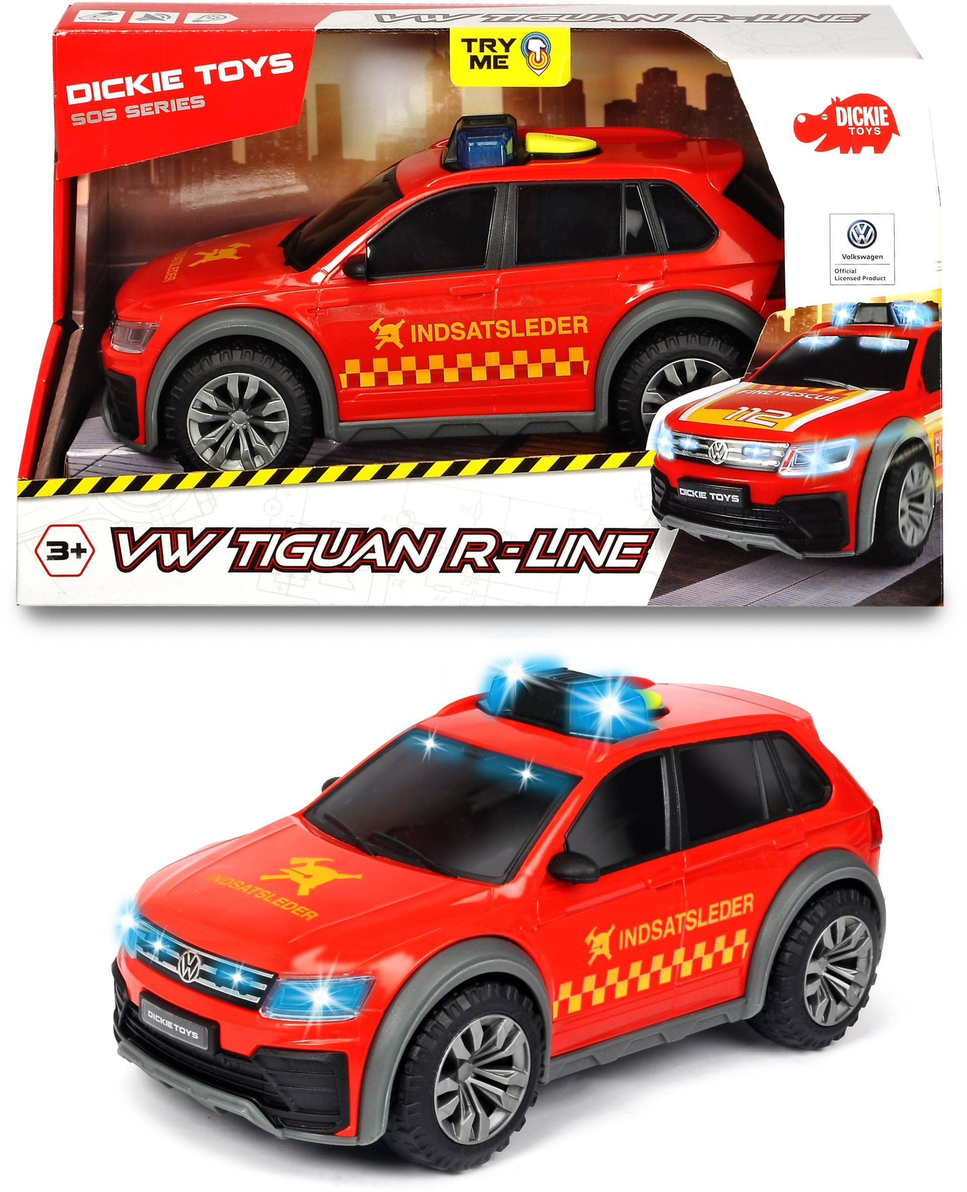 Dickie Toys Spielzeug-Auto »VW Tiguan R-Line Fire Car«, mit Licht und Sound von Dickie Toys