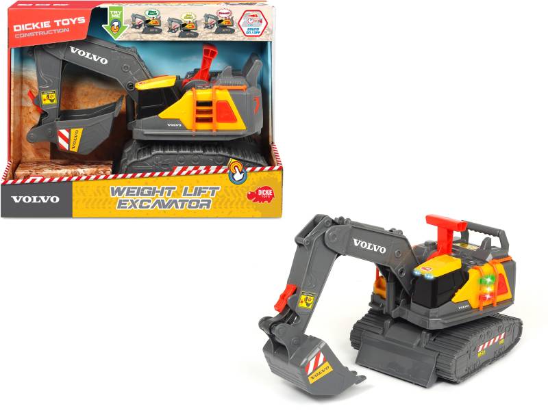 Dickie Toys Spielzeug-Bagger »Volvo Weight Lift Excavator«, mit Licht und Sound von Dickie Toys