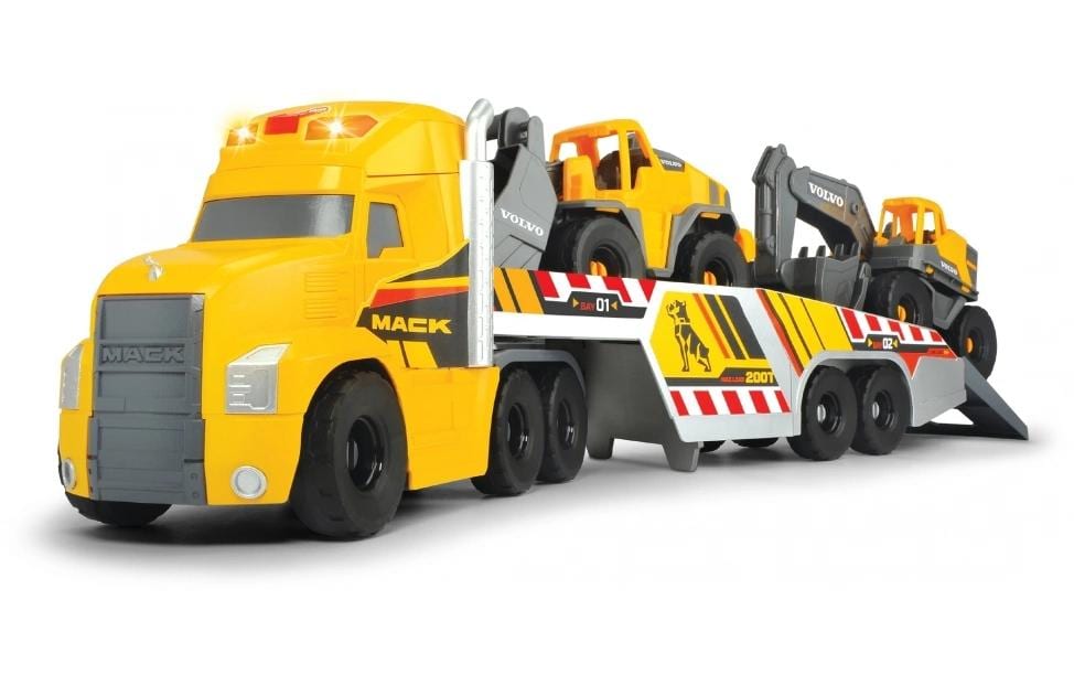 Dickie Toys Spielzeug-LKW »Grosser Mack Truck mit 2 Volvo Fahrzeugen« von Dickie Toys