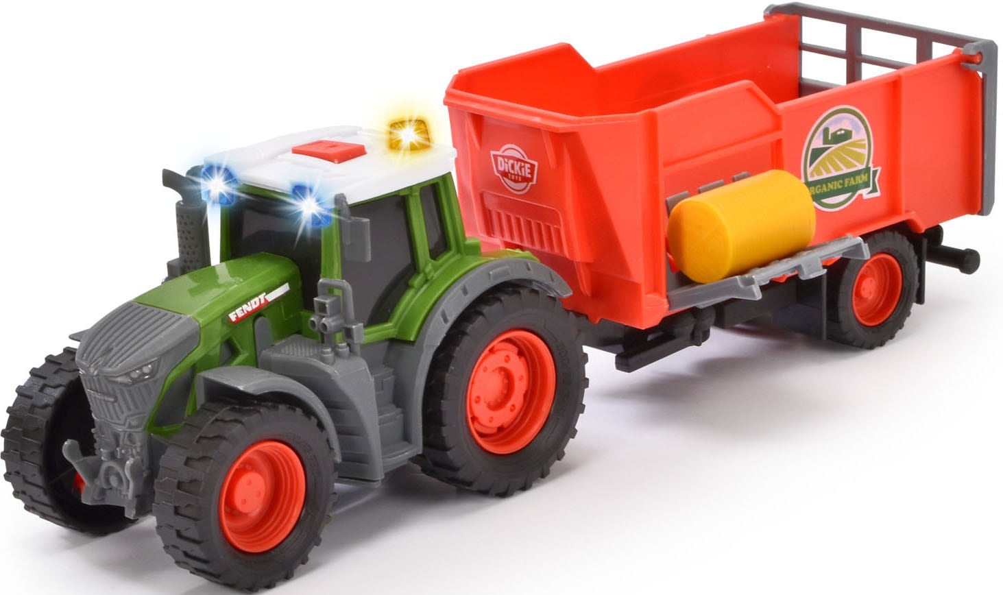 Dickie Toys Spielzeug-Traktor »Fendt mit Anhänger«, mit Licht, Sound und weiteren Funktionen; inklusive Heuballen von Dickie Toys