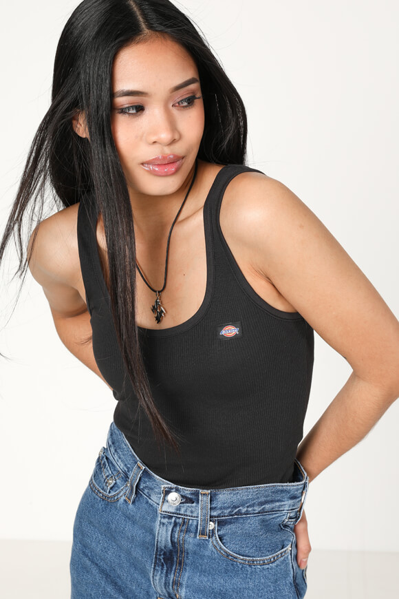 Dickies Geripptes Tanktop | Schwarz | Damen  | M von Dickies