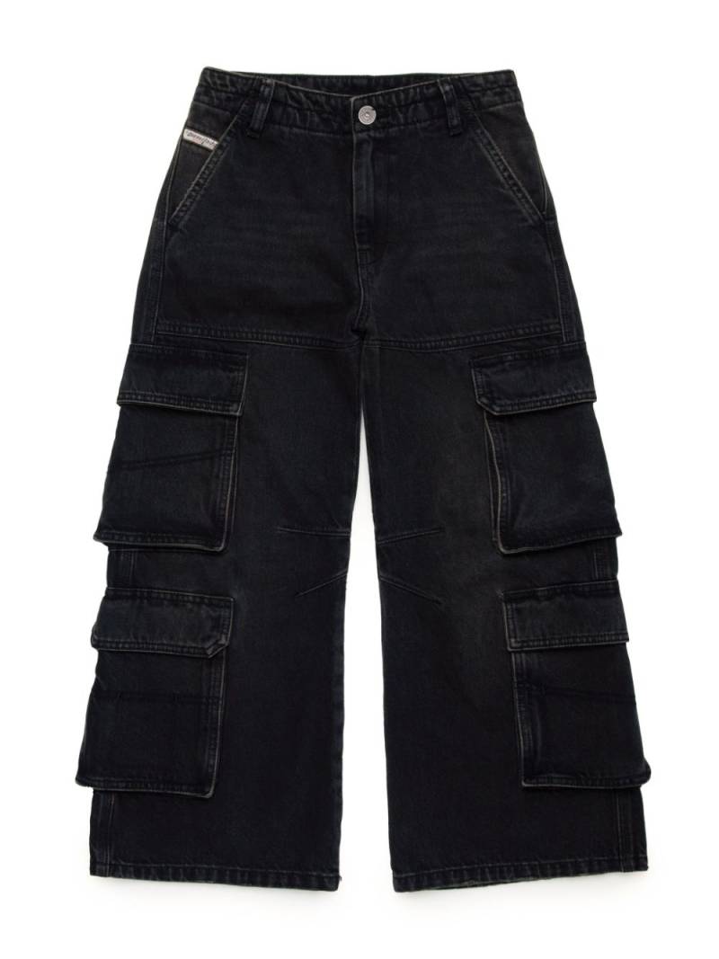 Diesel Kids Black straight jeans - D-Sire Cargo von Diesel Kids