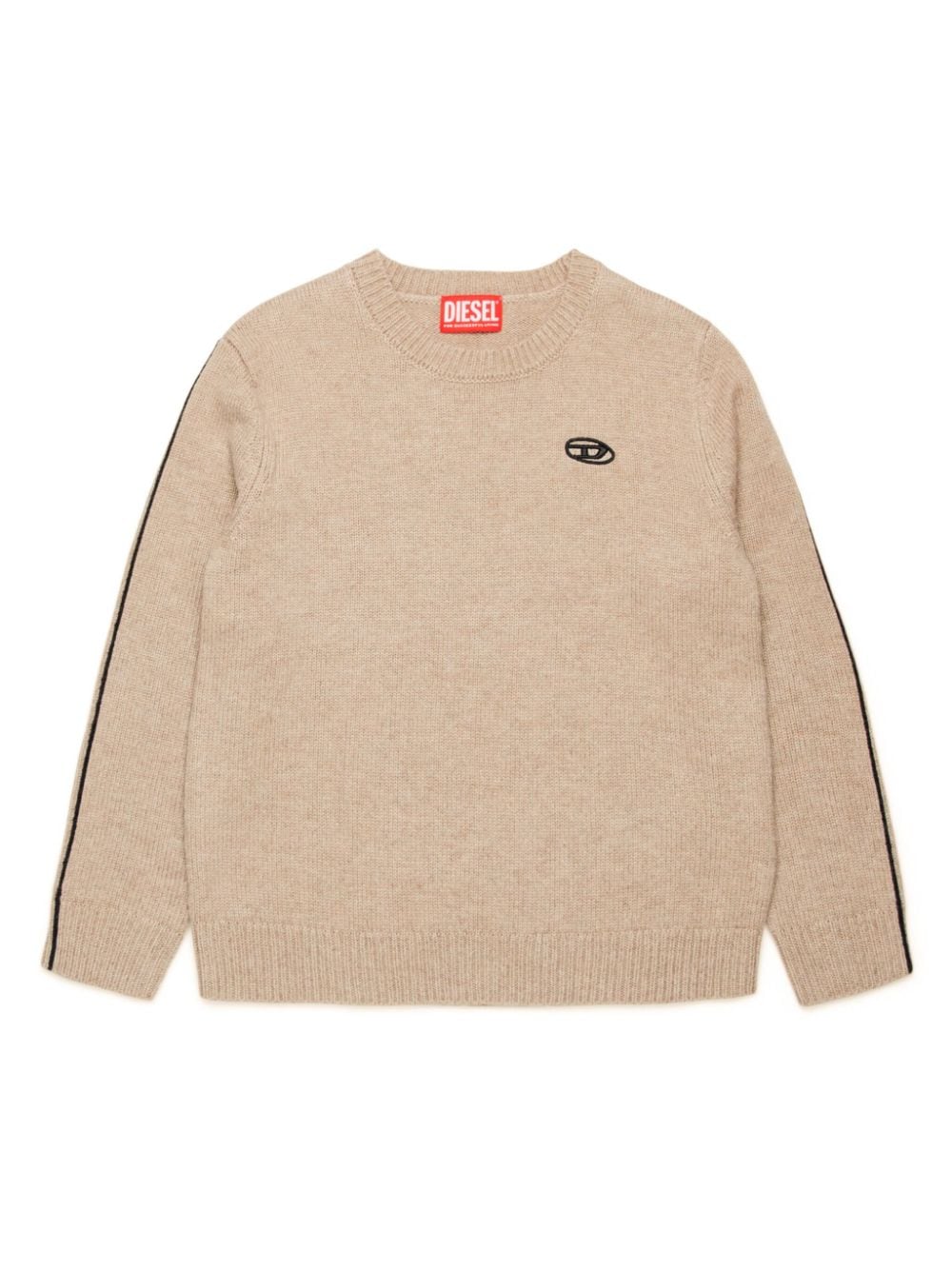 Diesel Kids Cashmere-blend plain knitted pullover - Neutrals von Diesel Kids