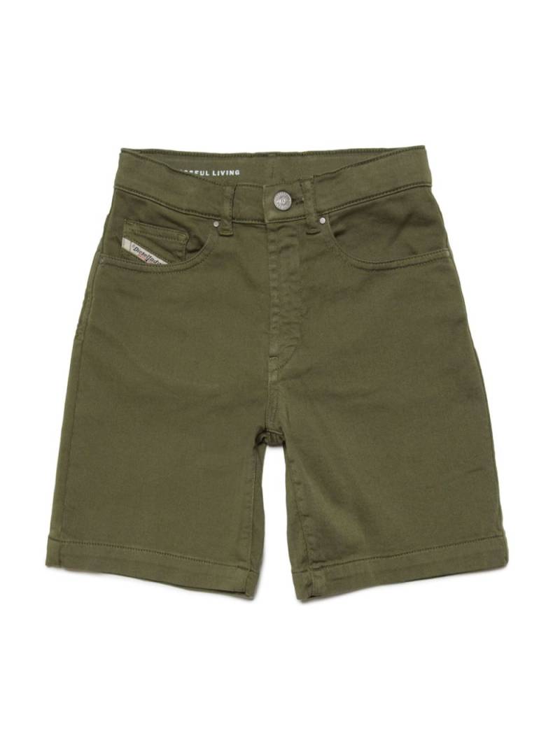 Diesel Kids D-Macs-SH-J logo-patch denim shorts - Green von Diesel Kids