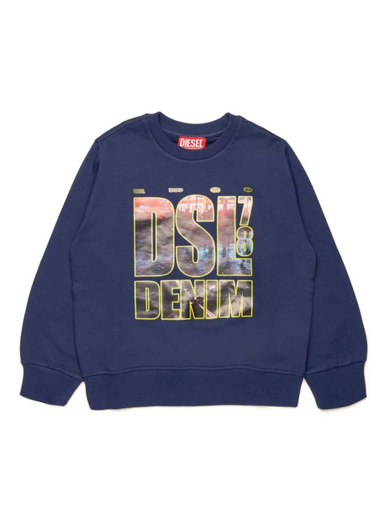 Diesel Kids DSL78 logo-print sweatshirt - Blue von Diesel Kids