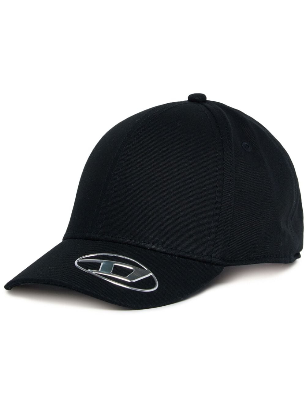 Diesel Kids Oval-D cotton baseball cap - Black von Diesel Kids