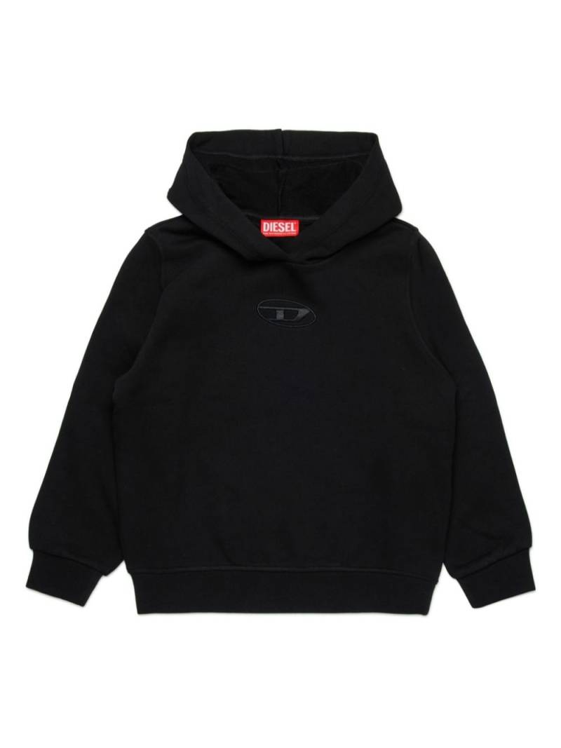 Diesel Kids Oval D cotton hoodie - Black von Diesel Kids