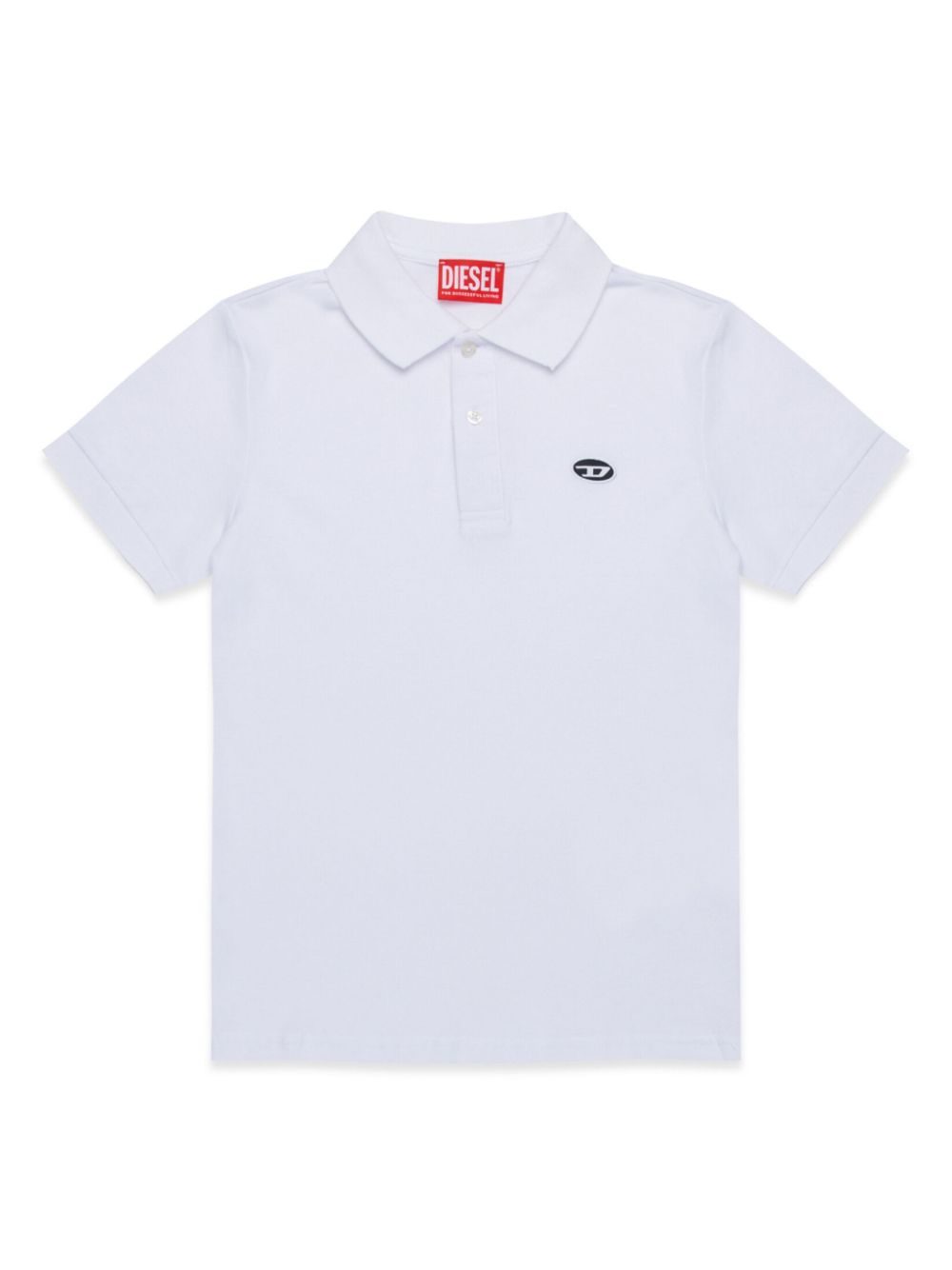 Diesel Kids Oval D cotton polo shirt - White von Diesel Kids