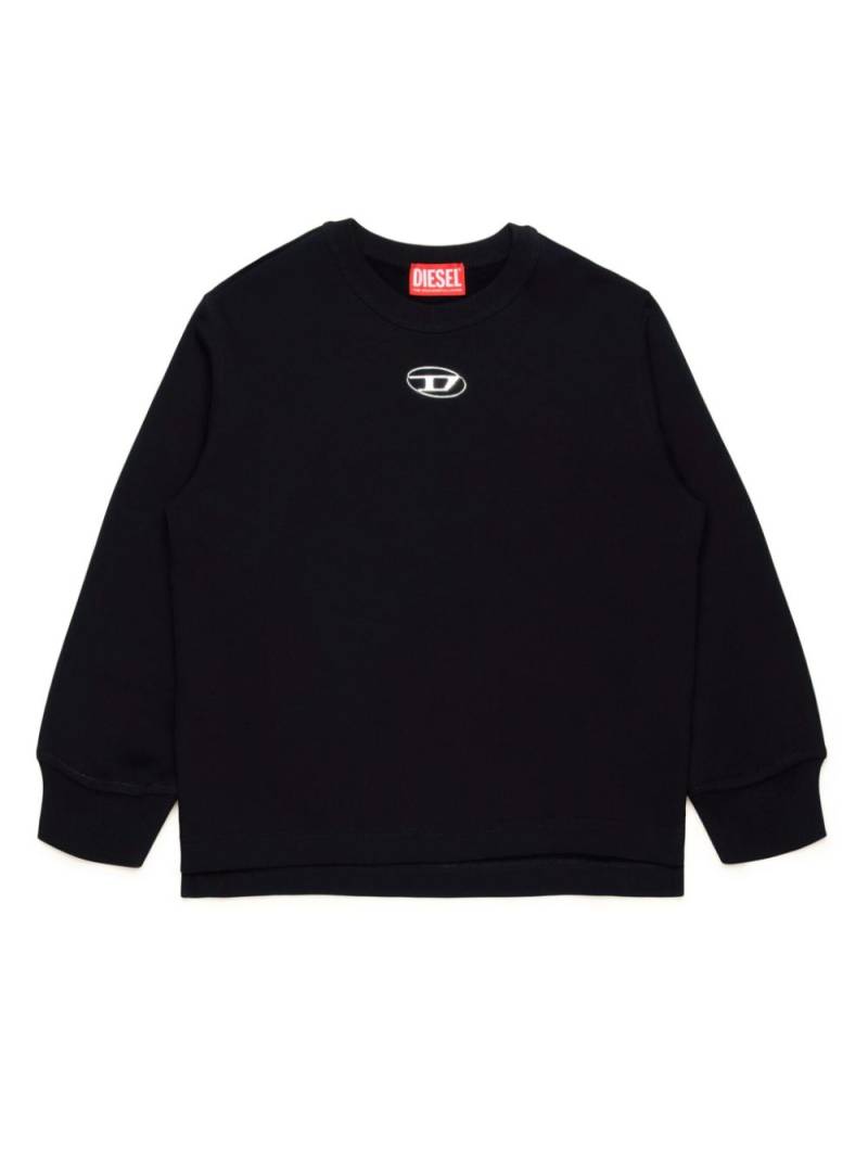 Diesel Kids Oval D cotton sweatshirt - Black von Diesel Kids