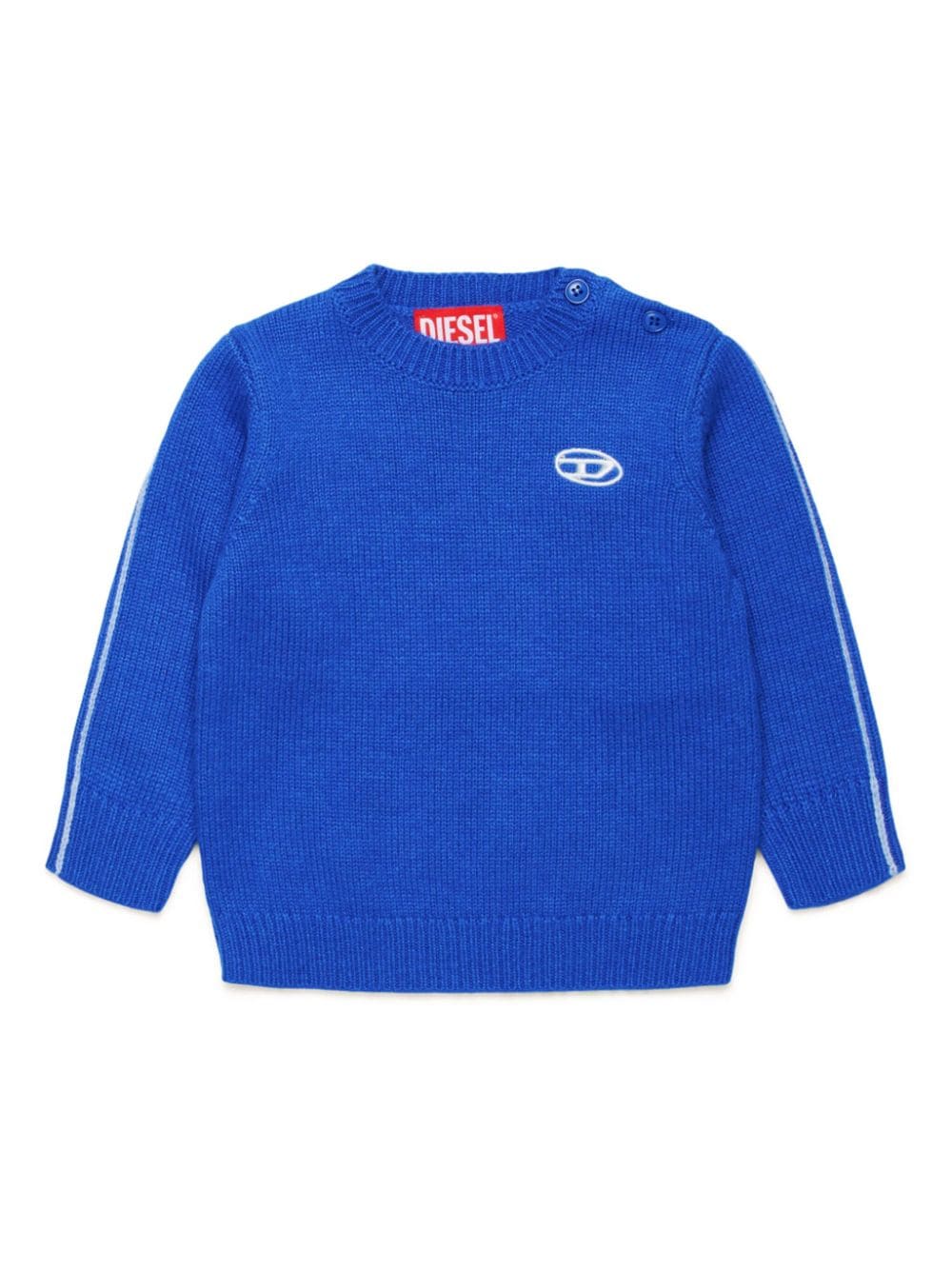 Diesel Kids Oval-D crew-neck jumper - Blue von Diesel Kids