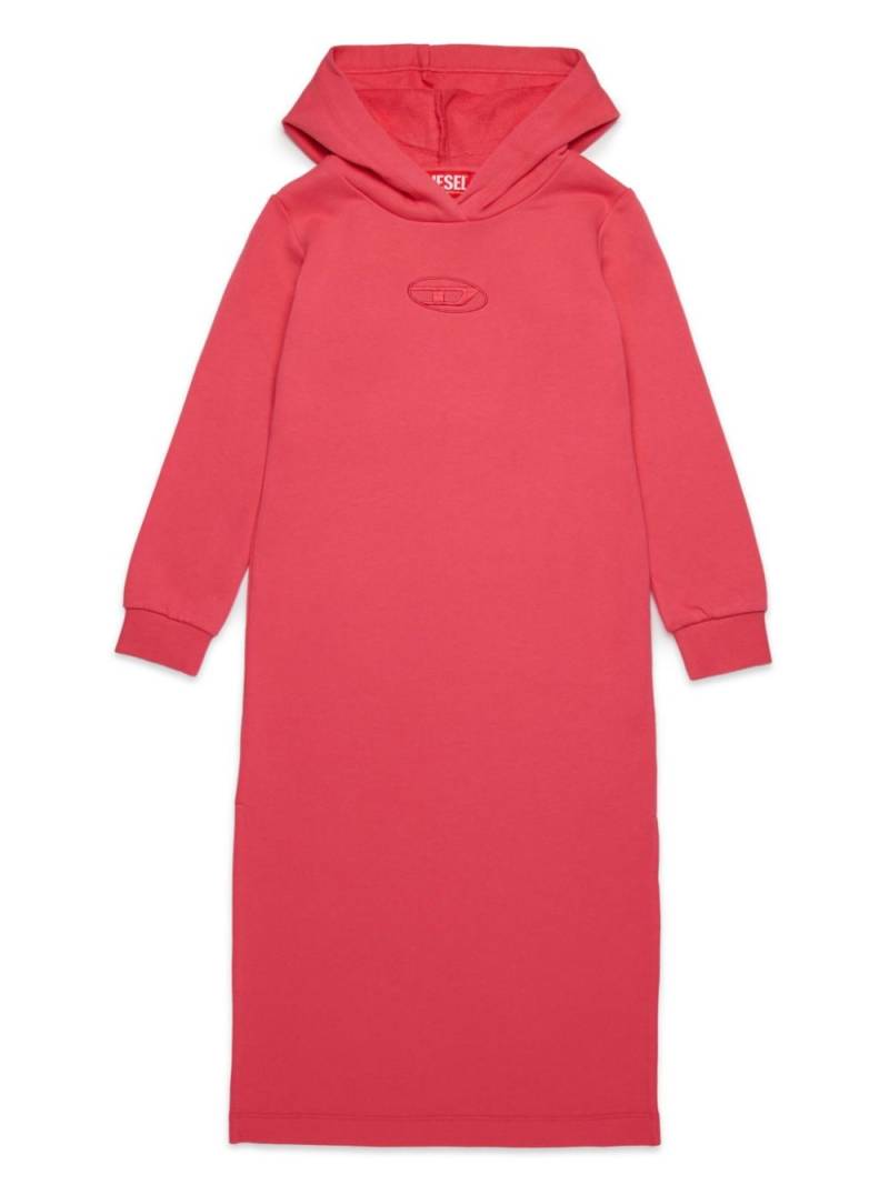 Diesel Kids Oval D-embroidered hooded dress - Pink von Diesel Kids