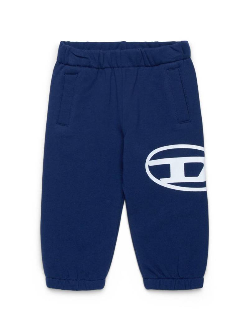 Diesel Kids Oval D-logo cotton track pants - Blue von Diesel Kids