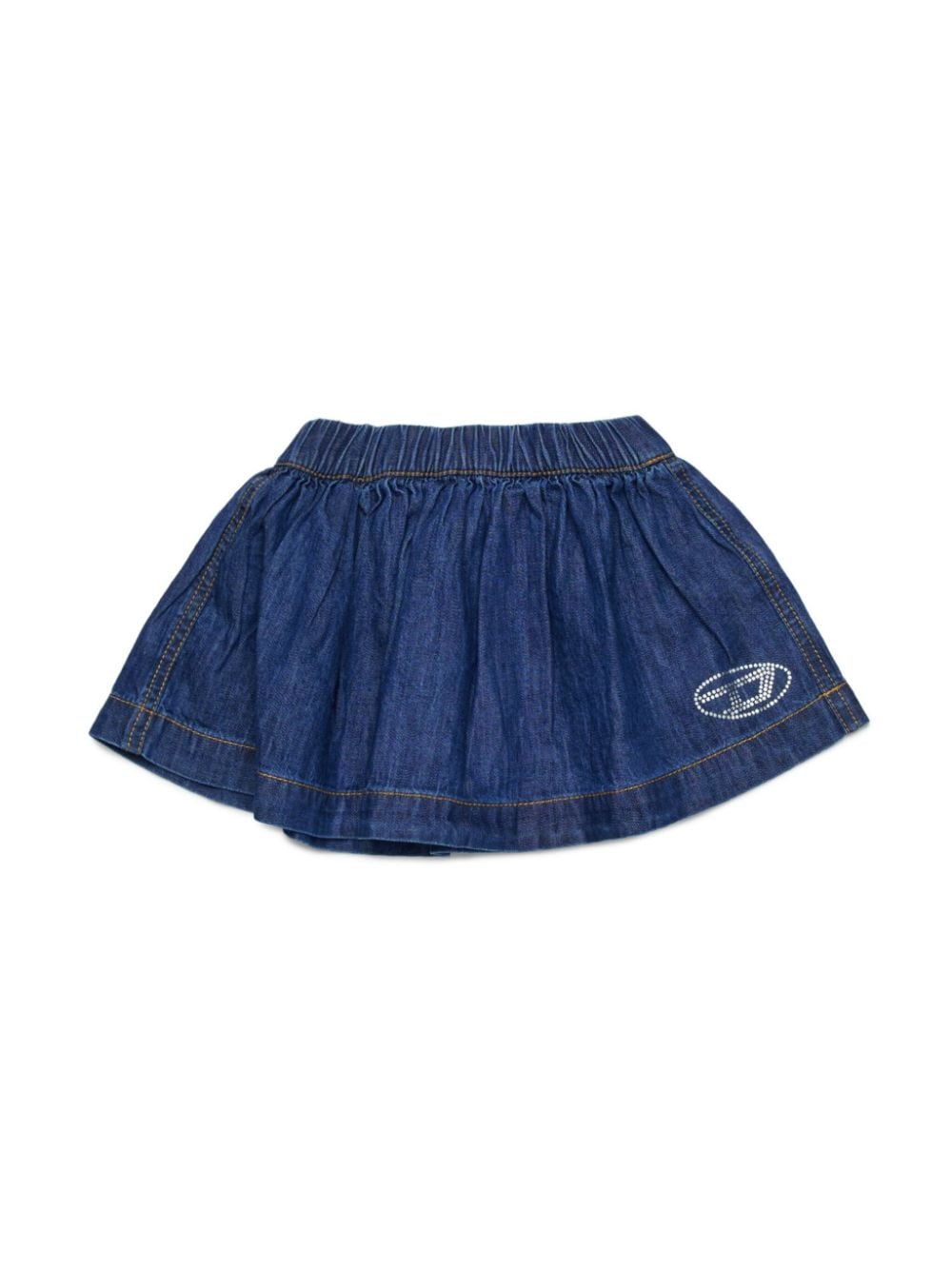 Diesel Kids Oval D logo-print denim skirt - Blue von Diesel Kids