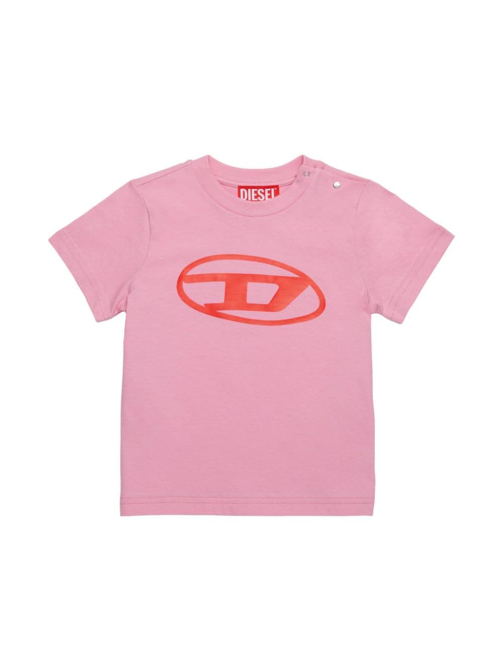 Diesel Kids Oval-D logo t-shirt - Pink von Diesel Kids