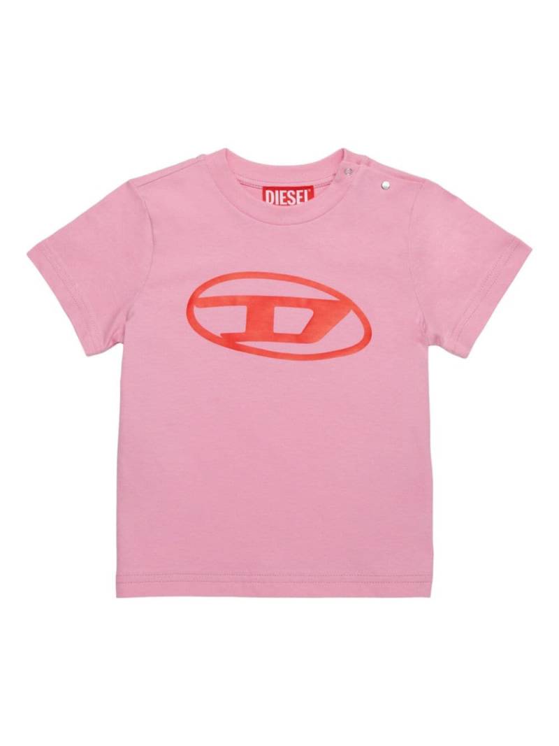 Diesel Kids Oval-D logo t-shirt - Pink von Diesel Kids