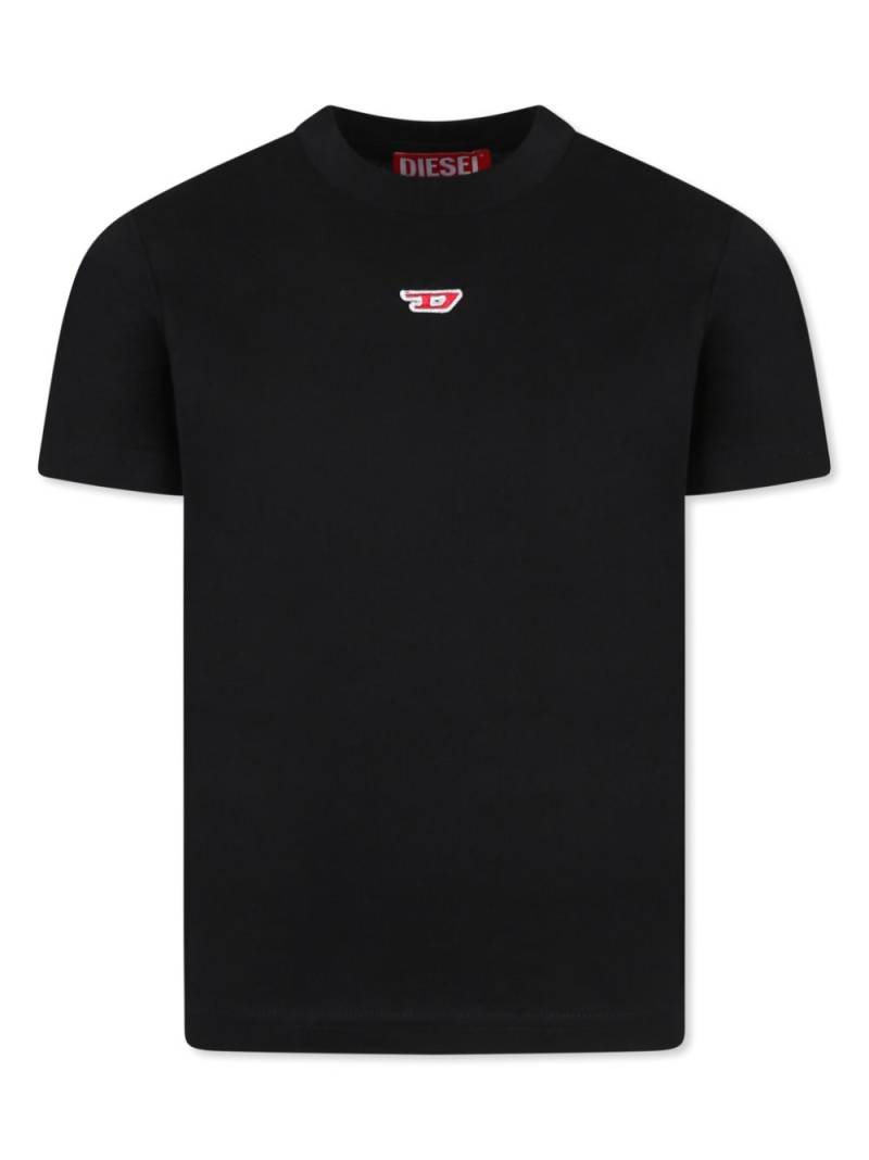 Diesel Kids Oval D-patch T-shirt - Black von Diesel Kids