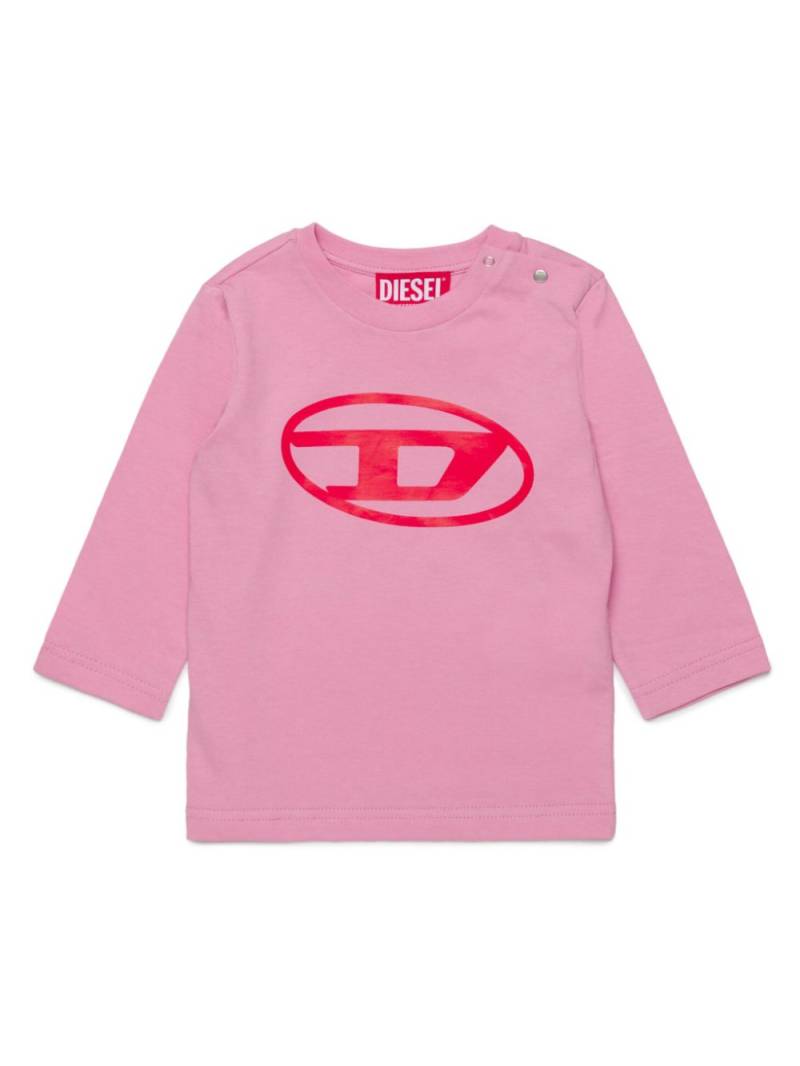 Diesel Kids Oval D-print cotton T-shirt - Pink von Diesel Kids