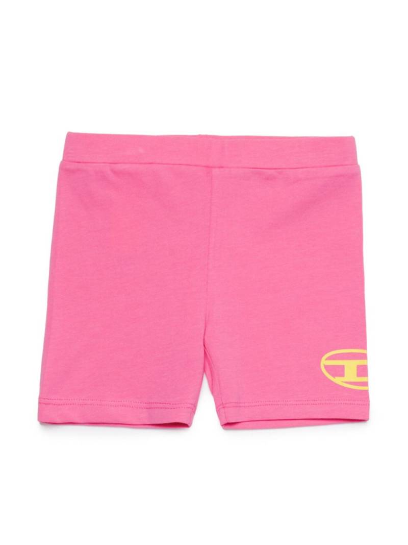 Diesel Kids Oval D-print cotton shorts - Pink von Diesel Kids