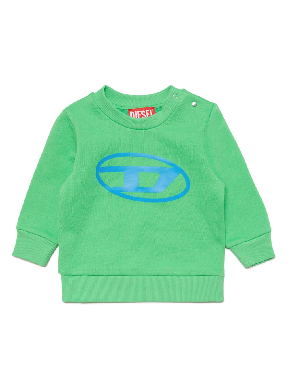 Diesel Kids Oval D-print cotton sweatshirt - Green von Diesel Kids