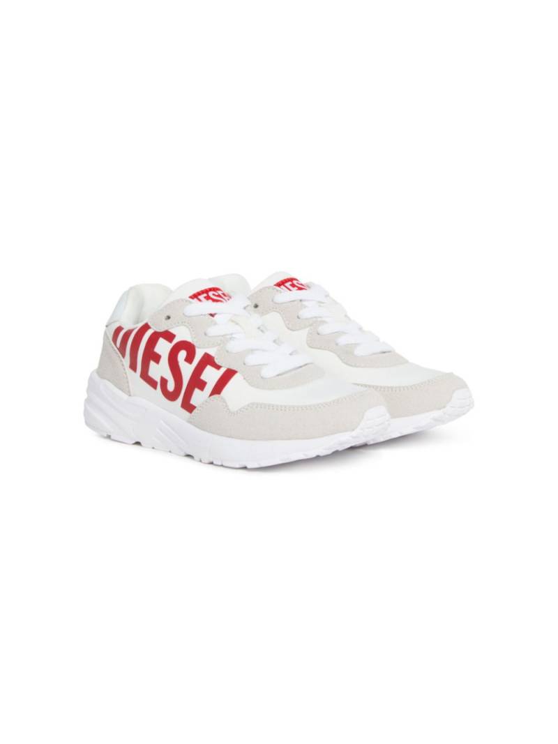 Diesel Kids S-Star logo-print sneakers - White von Diesel Kids