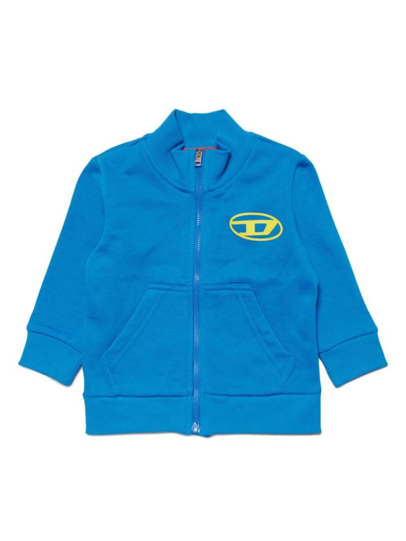 Diesel Kids zip-up cotton sweatshirt - Blue von Diesel Kids