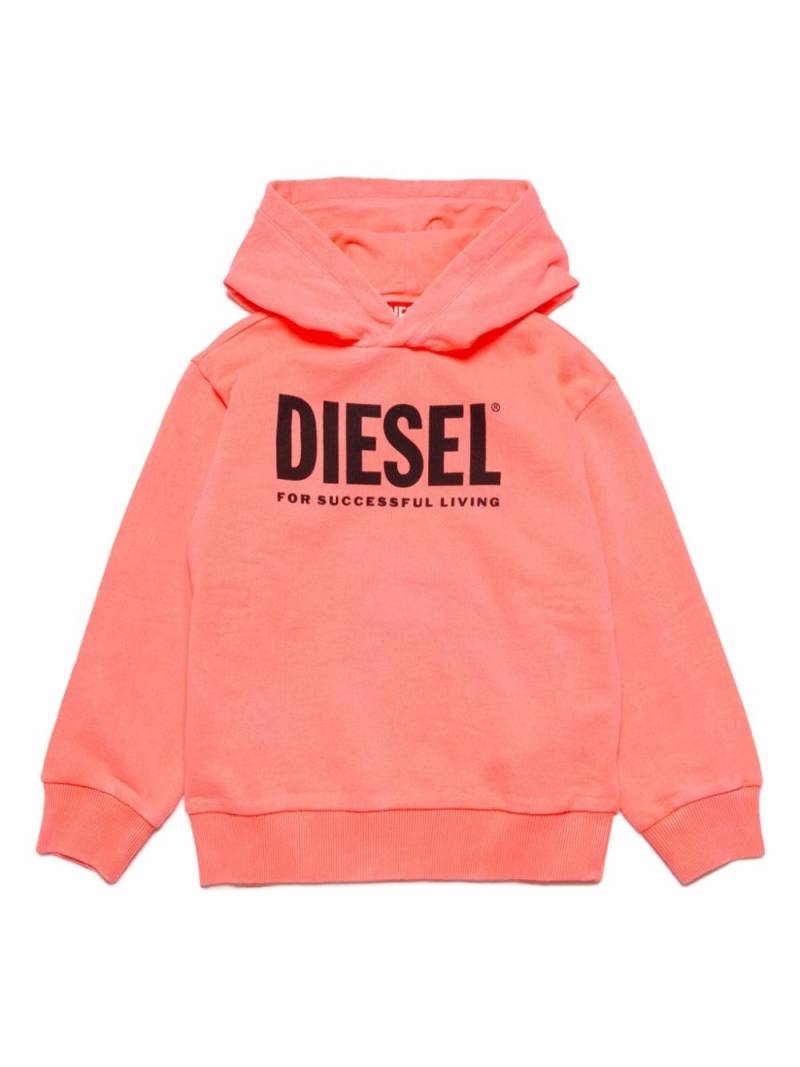 Diesel Kids Snucihood Over cotton hoodie - Pink von Diesel Kids