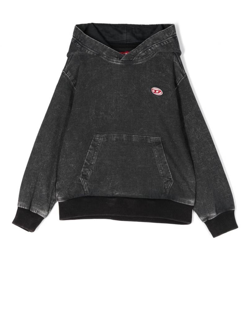 Diesel Kids Sum-Rib faded hoodie - Grey von Diesel Kids