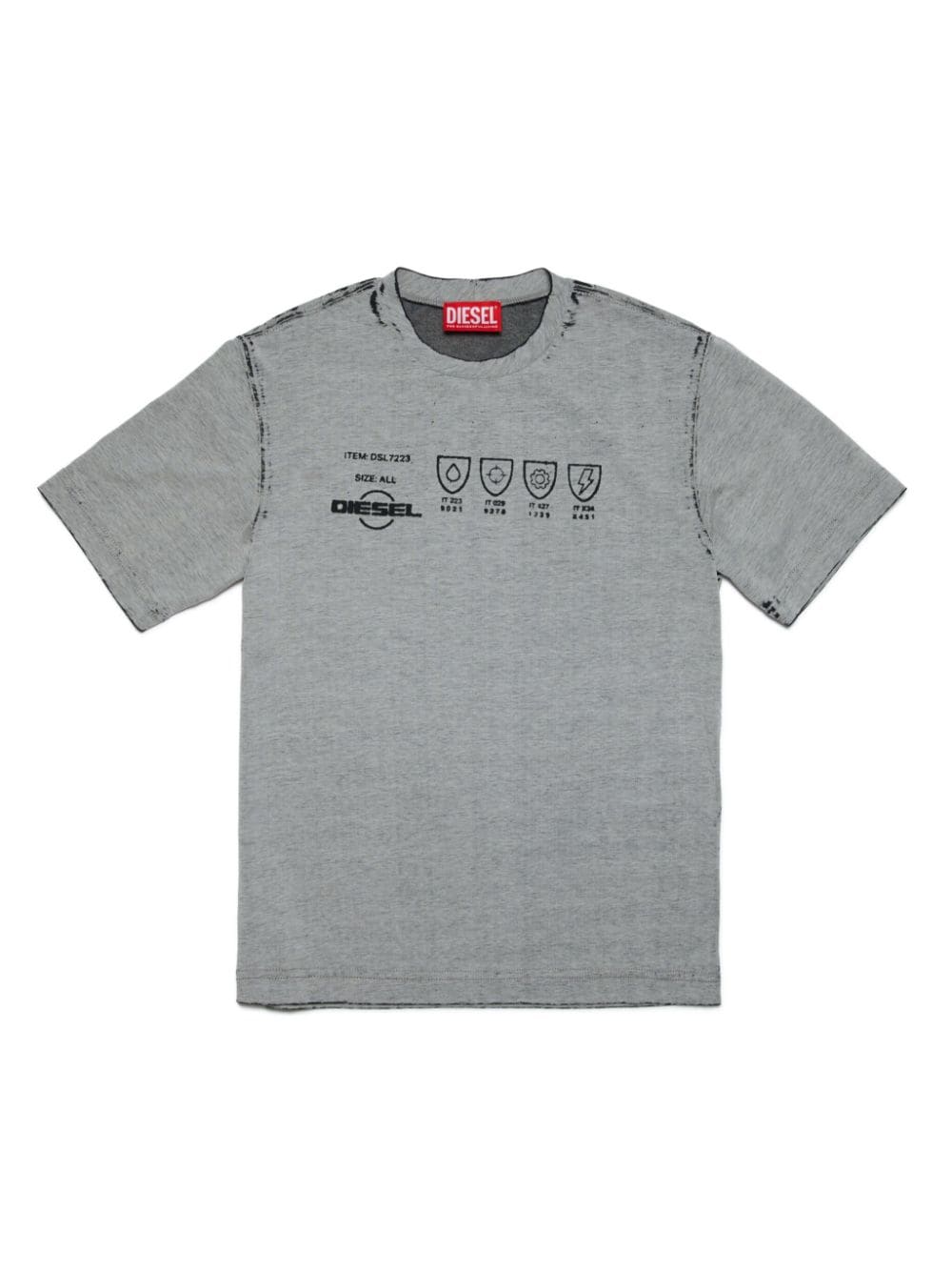 Diesel Kids Truste Over logo-print T-shirt - Grey von Diesel Kids