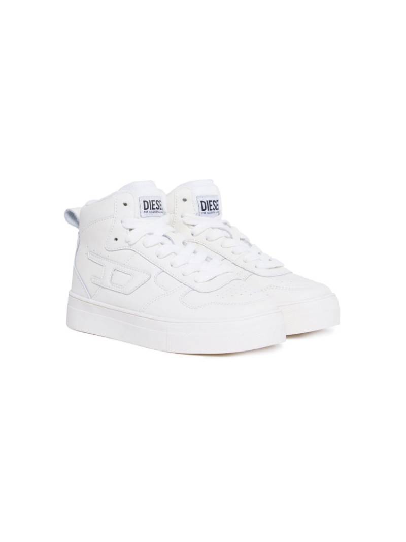 Diesel Kids Ukiyo 2.0 lace-up leather sneakers - White von Diesel Kids