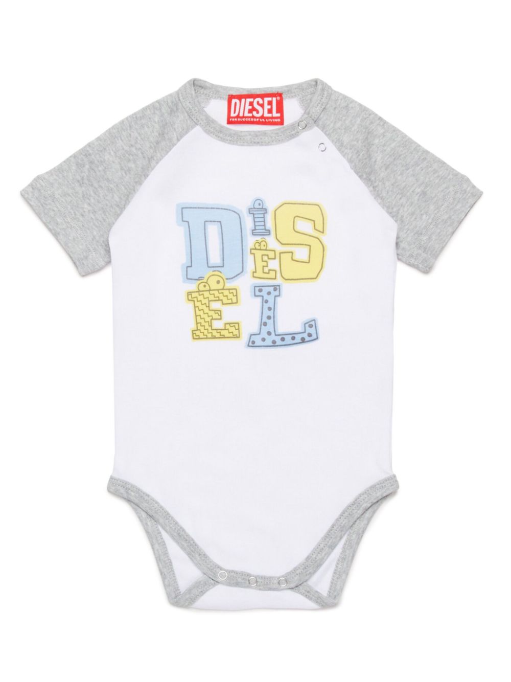 Diesel Kids Umpla-Nb cotton bodysuit - White von Diesel Kids