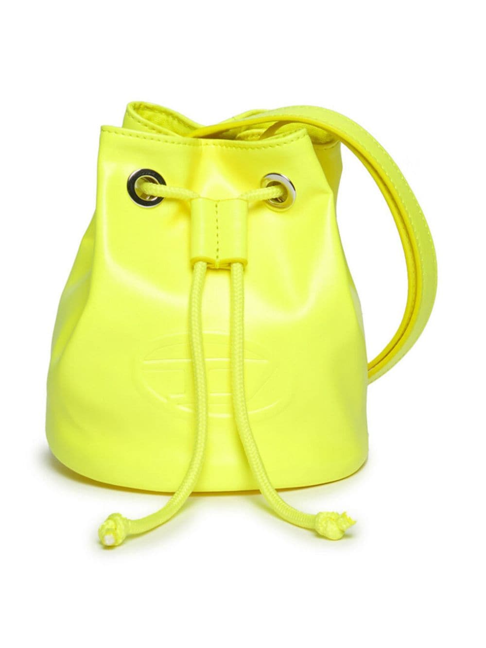 Diesel Kids Oval D logo-embossed bucket bag - Yellow von Diesel Kids