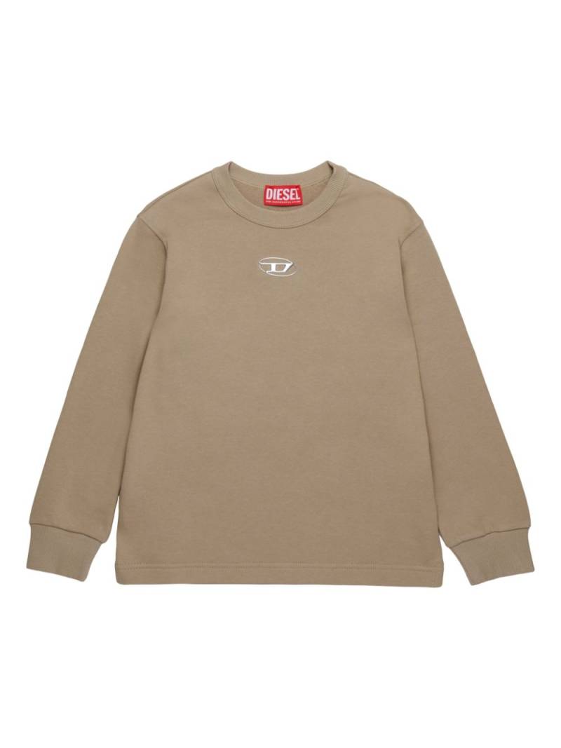 Diesel Kids appliqué-logo sweatshirt - Neutrals von Diesel Kids