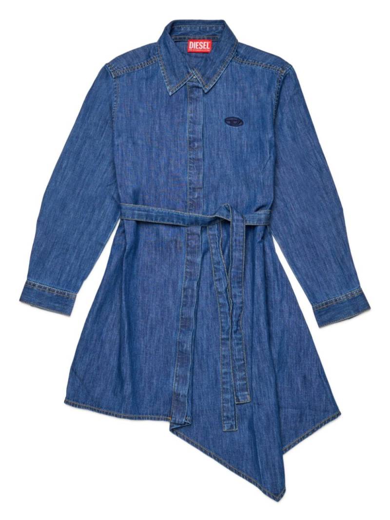 Diesel Kids asymmetric long-sleeve dress - Blue von Diesel Kids