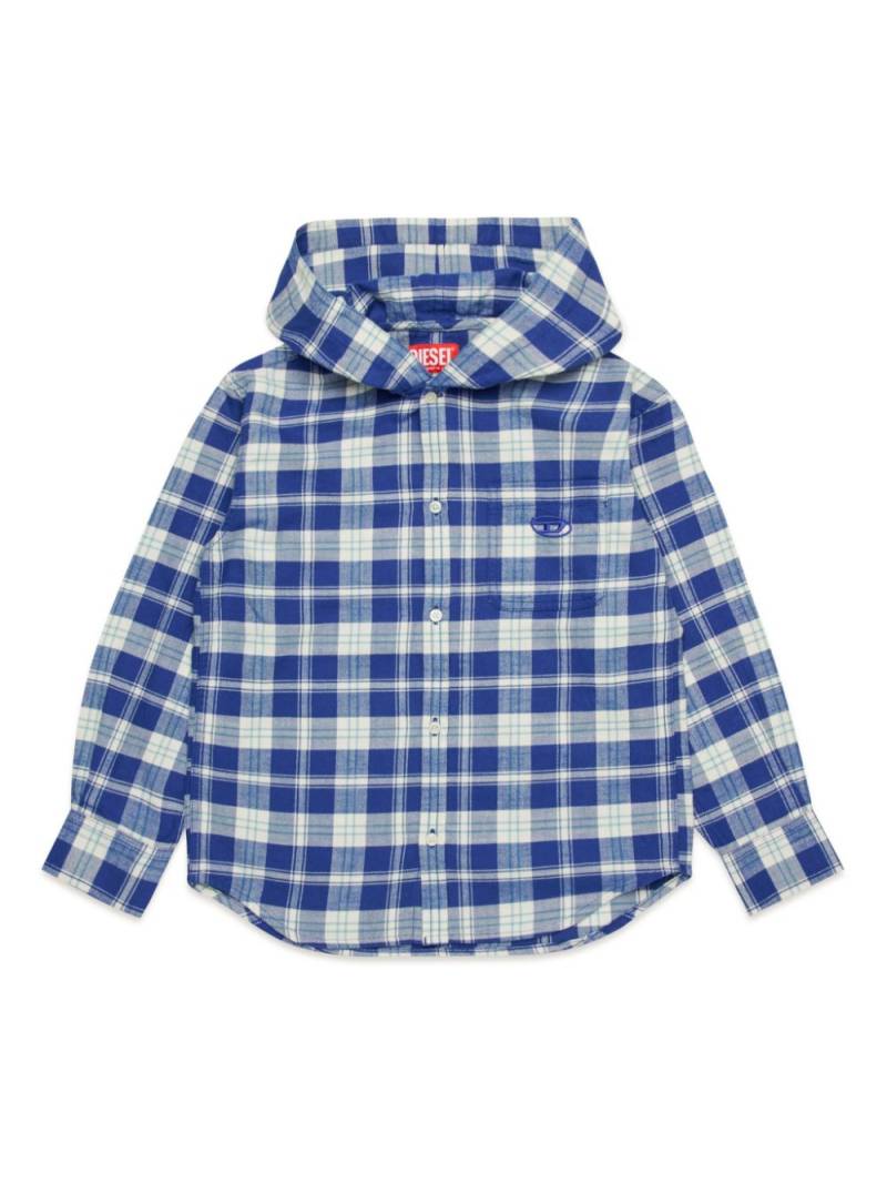 Diesel Kids check-pattern cotton shirt - Blue von Diesel Kids