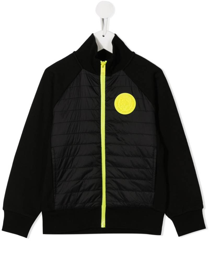 Diesel Kids contrast logo jacket - Black von Diesel Kids