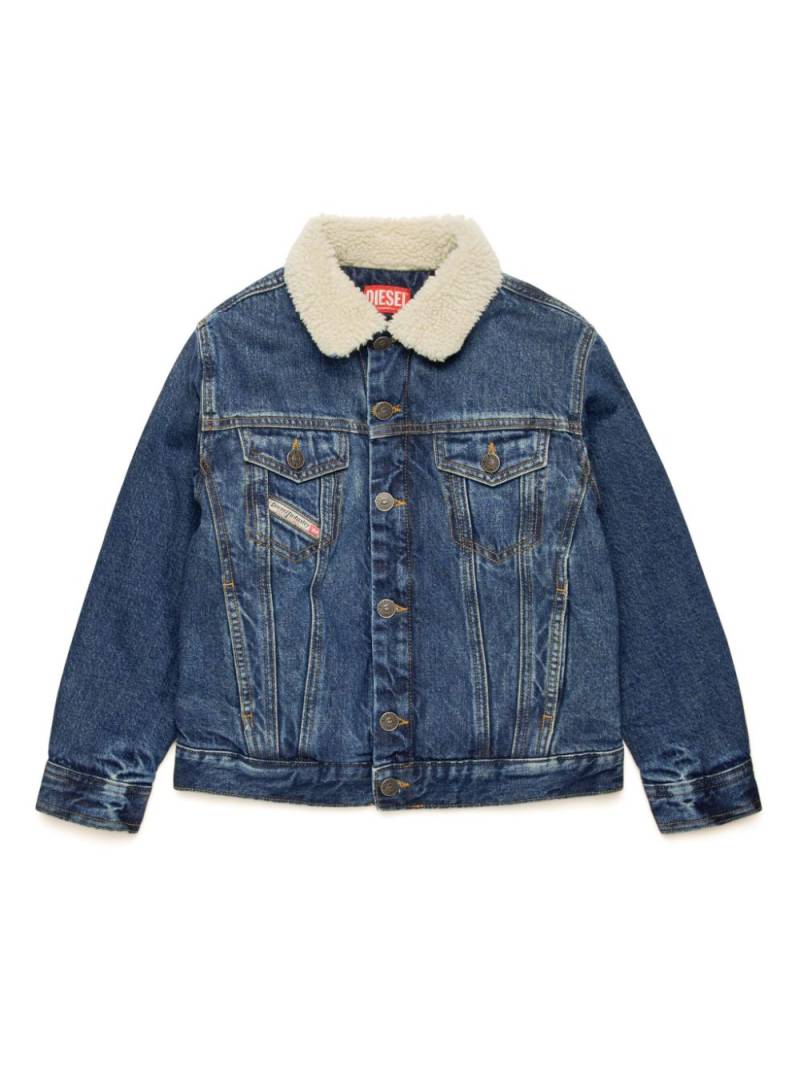 Diesel Kids contrasting-collar denim jacket - Blue von Diesel Kids