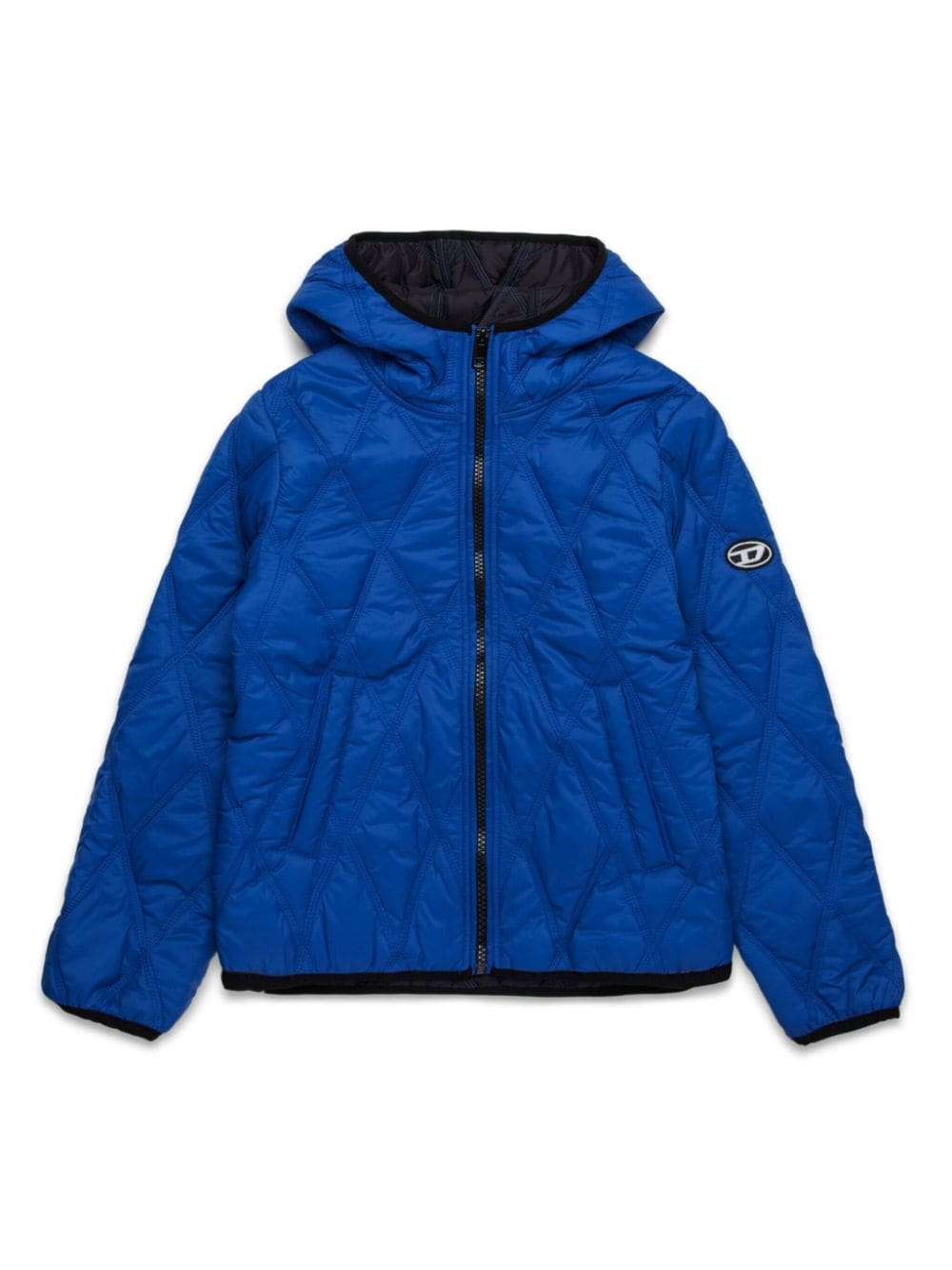 Diesel Kids diamond-pattern padded jacket - Blue von Diesel Kids