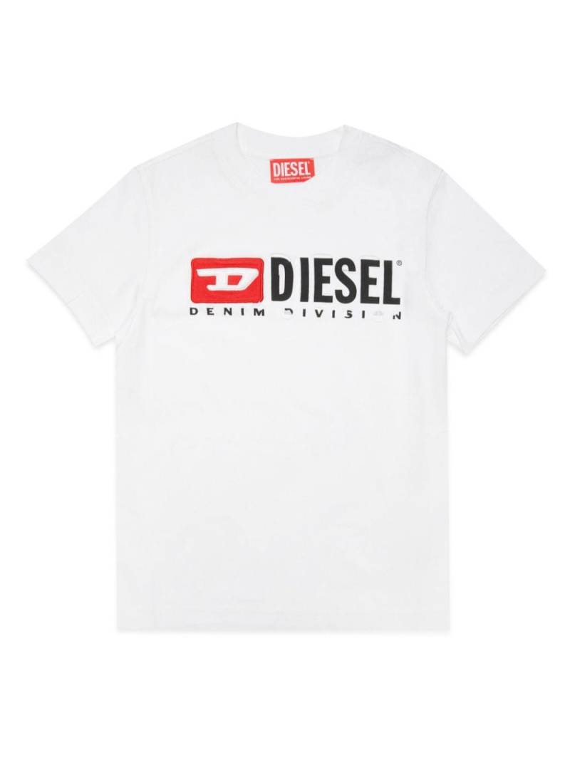 Diesel Kids distressed-effect cotton T-shirt - White von Diesel Kids