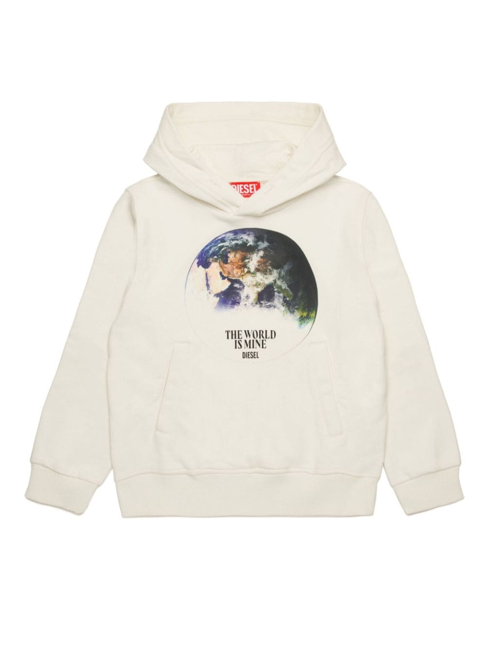 Diesel Kids earth-print cotton hoodie - Neutrals von Diesel Kids