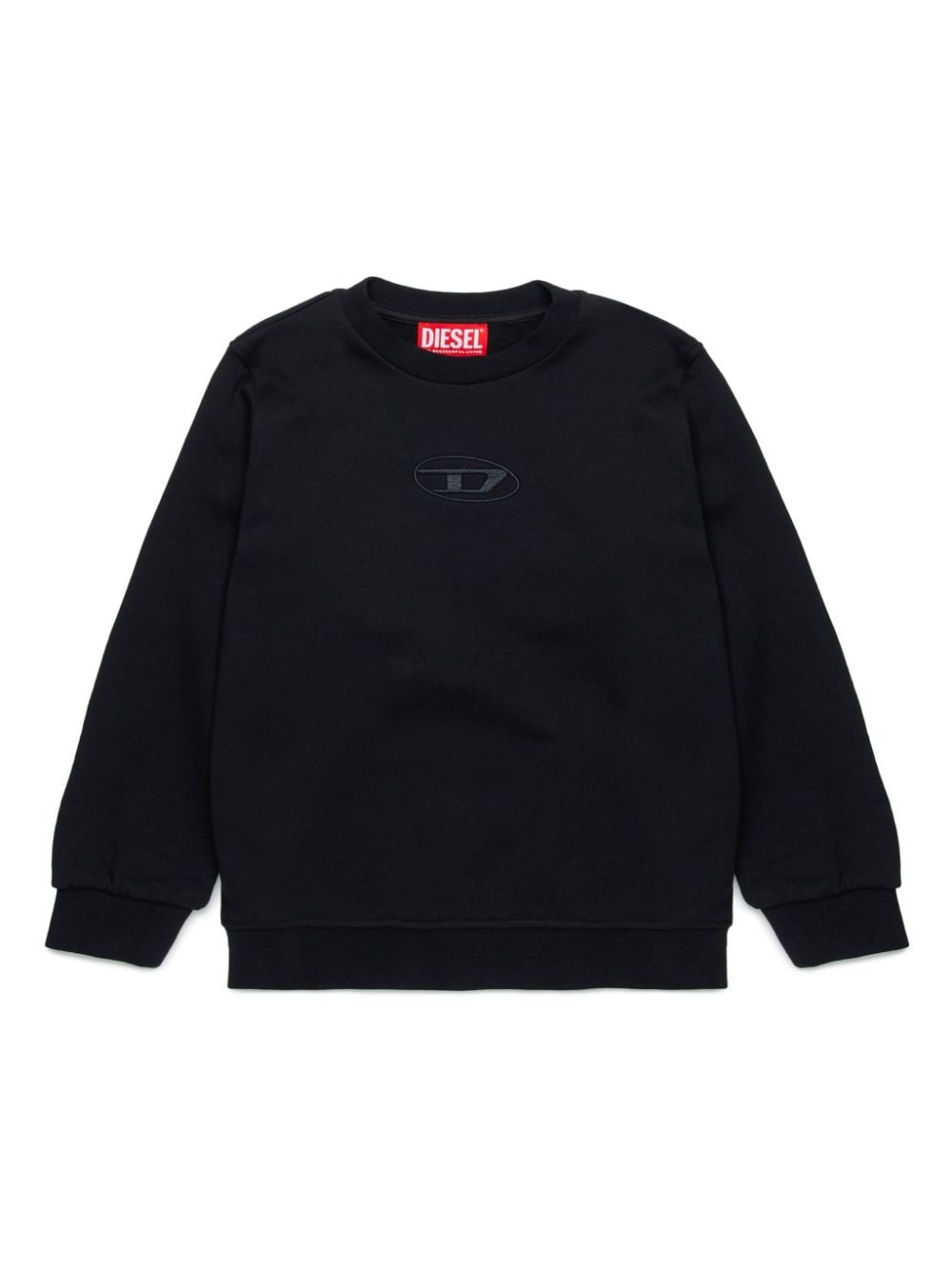 Diesel Kids embroidered-logo cotton sweatshirt - Black von Diesel Kids