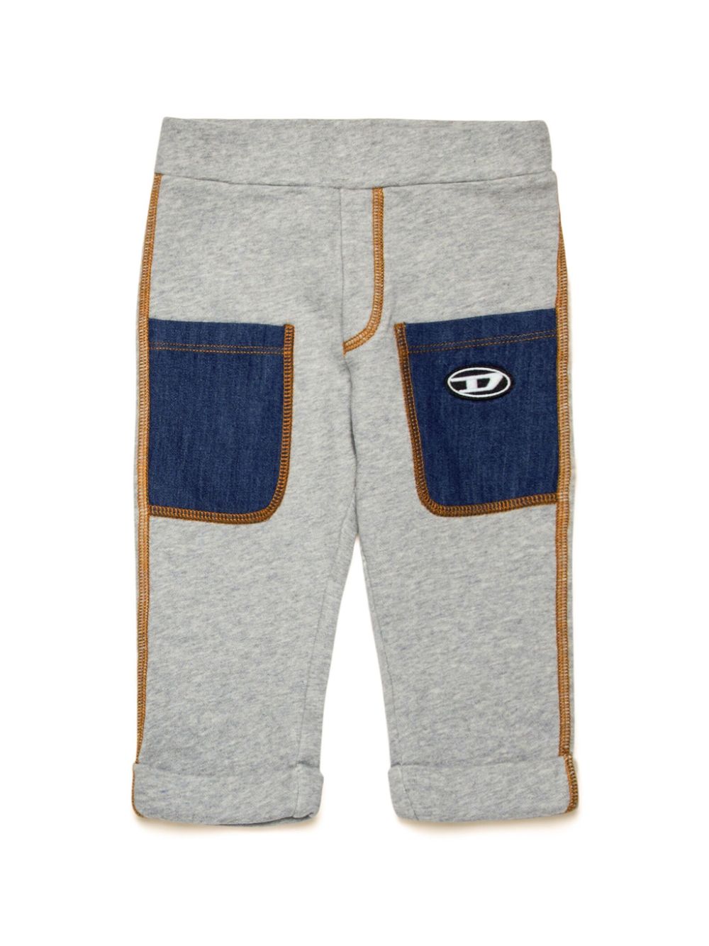 Diesel Kids embroidered-logo cotton track pants - Grey von Diesel Kids