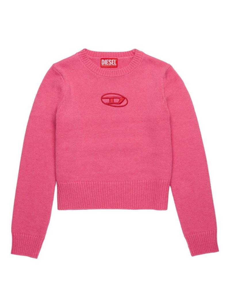 Diesel Kids embroidered-logo sweater - Pink von Diesel Kids