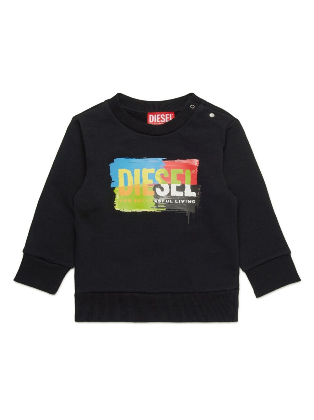 Diesel Kids graphic-print cotton sweatshirt - Black von Diesel Kids