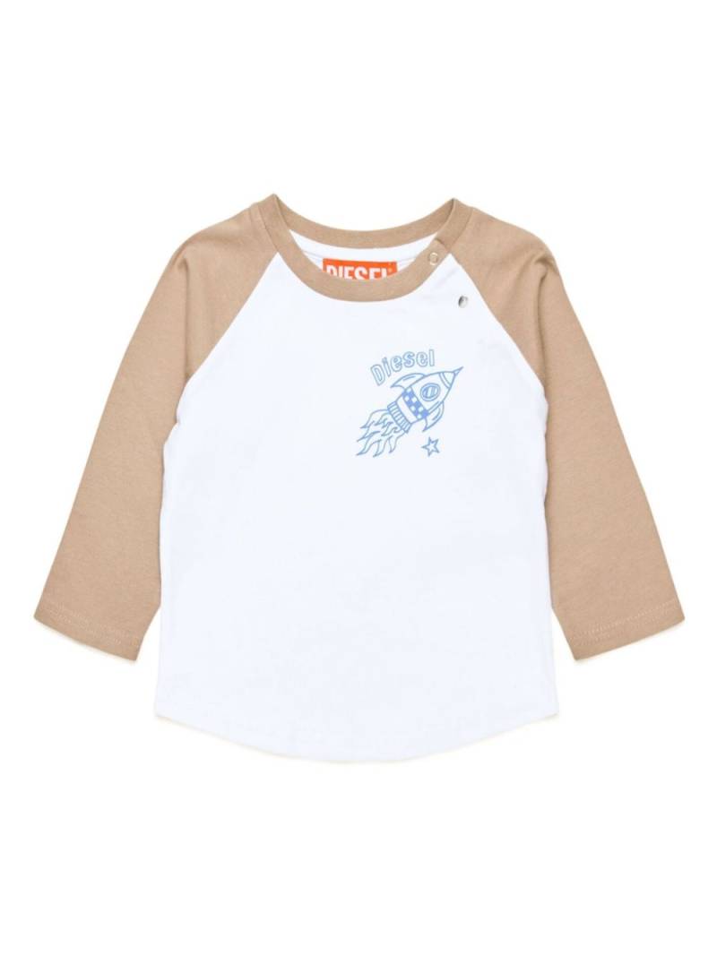 Diesel Kids graphic-print raglan T-shirt - White von Diesel Kids